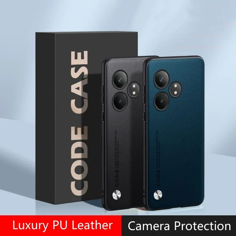 Realme Gt 6 - Wytrzymałe skórzane etui dla Realme GT