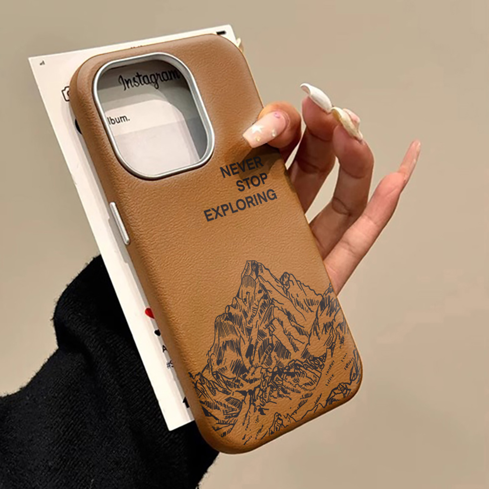 Samsung Galaxy S25 - Luksusowe, proste etui w górskim stylu